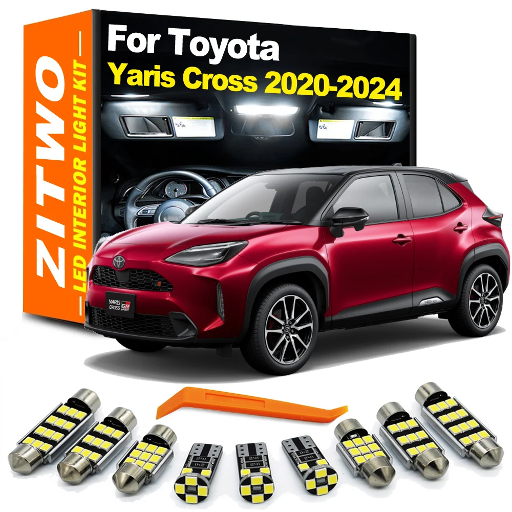 ZITWO 11Pcs LED Interior Light Kit For Toyota Yaris Cross 2020 2021 2022 2023 2024 Luggage Number Plate Bulb Canbus No Error
