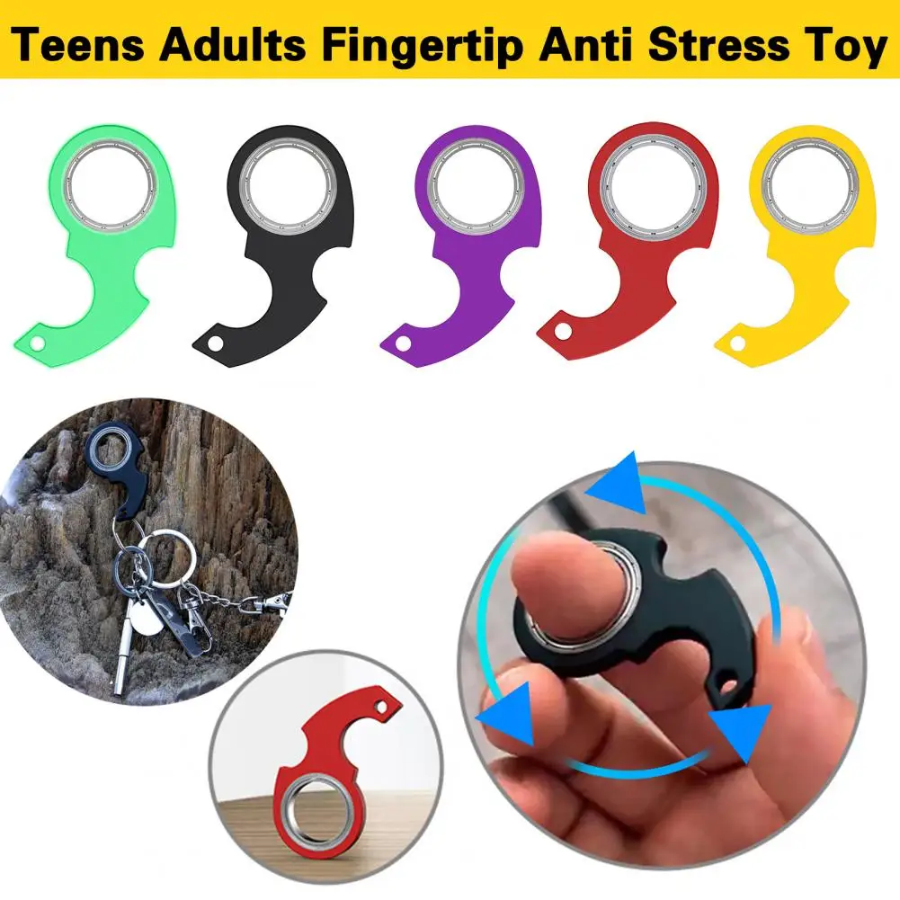 Eco-friendly Fingertip Spinner Pocket-sized Novelty Toy Keychain Fidget Spinner EDC Fingertip Fidget Spinner Toy