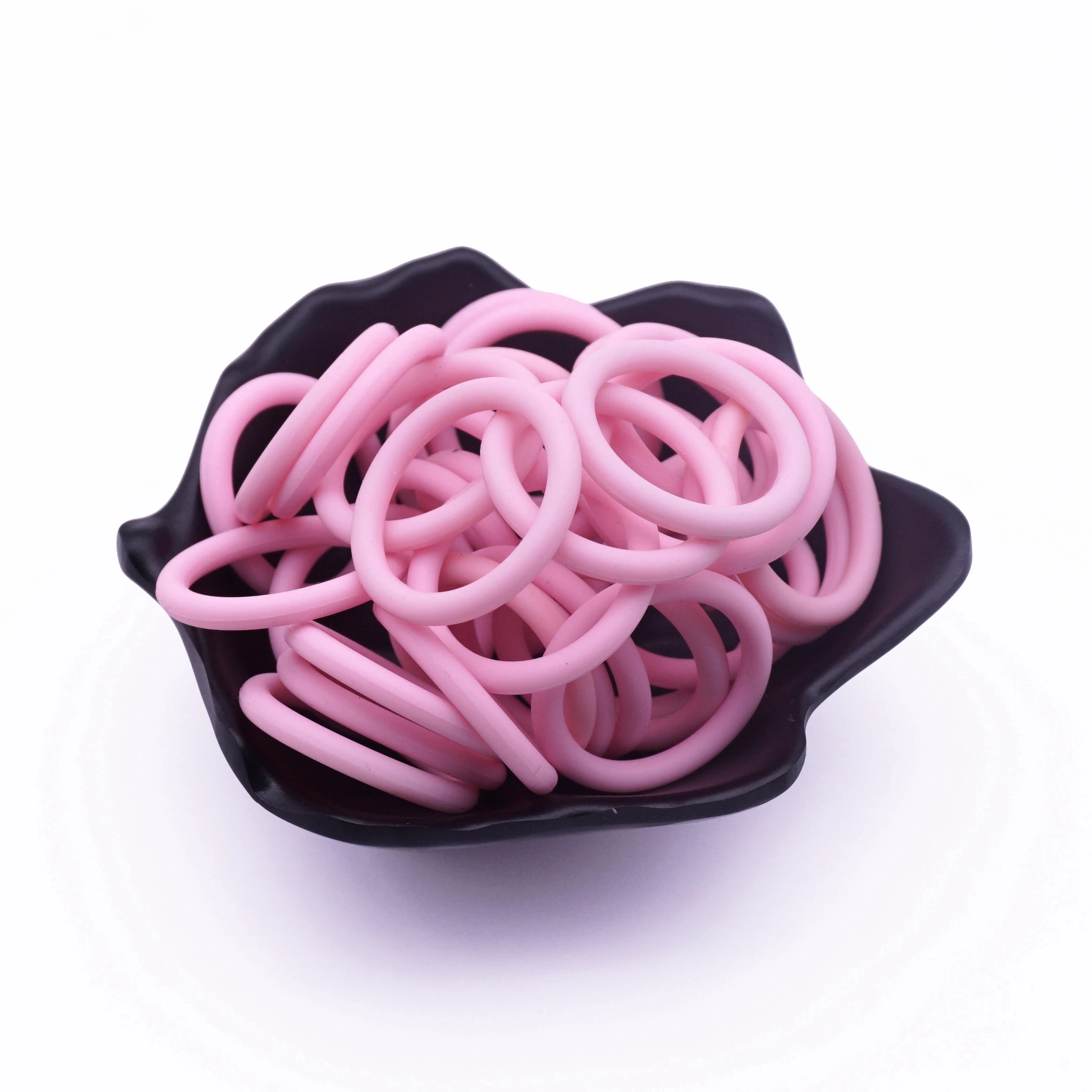 30pcs Transparent Clear Silicone Pacifier Dummy Ring MAM Adapter O Ring Food Grade