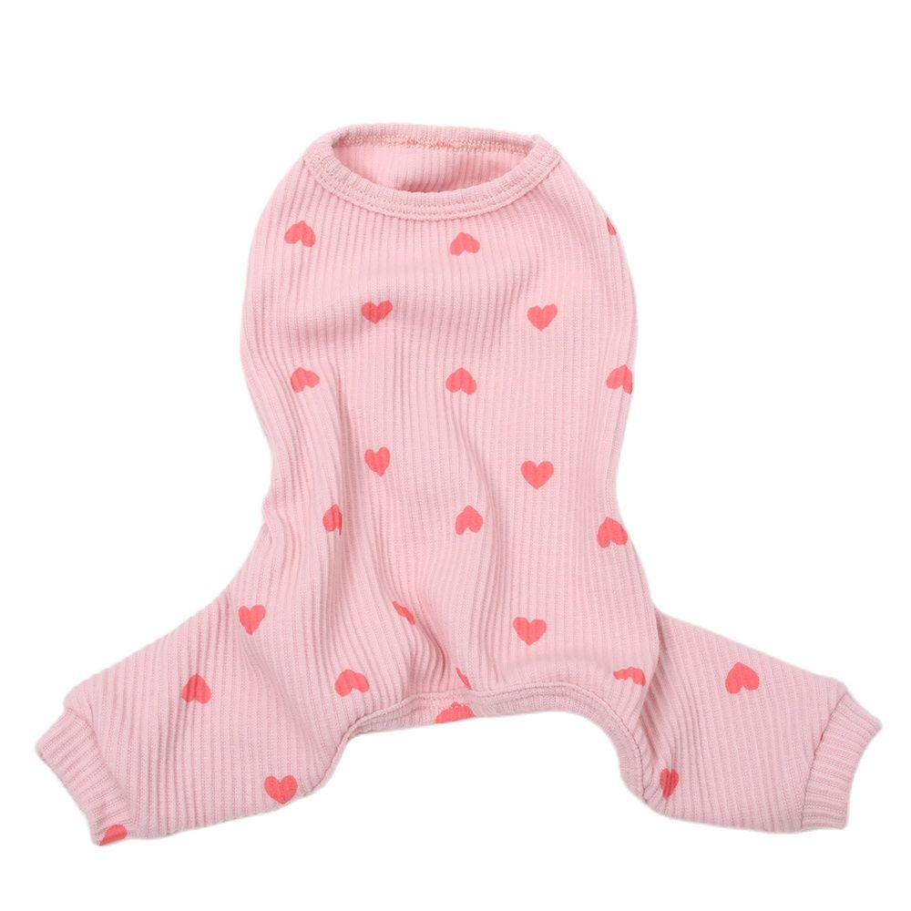 XKSRWE Dog Cat Jumpsuit Pajamas Jumpsuit Hearts Design Pet Puppy T-shirt Spring/Summer Clothes