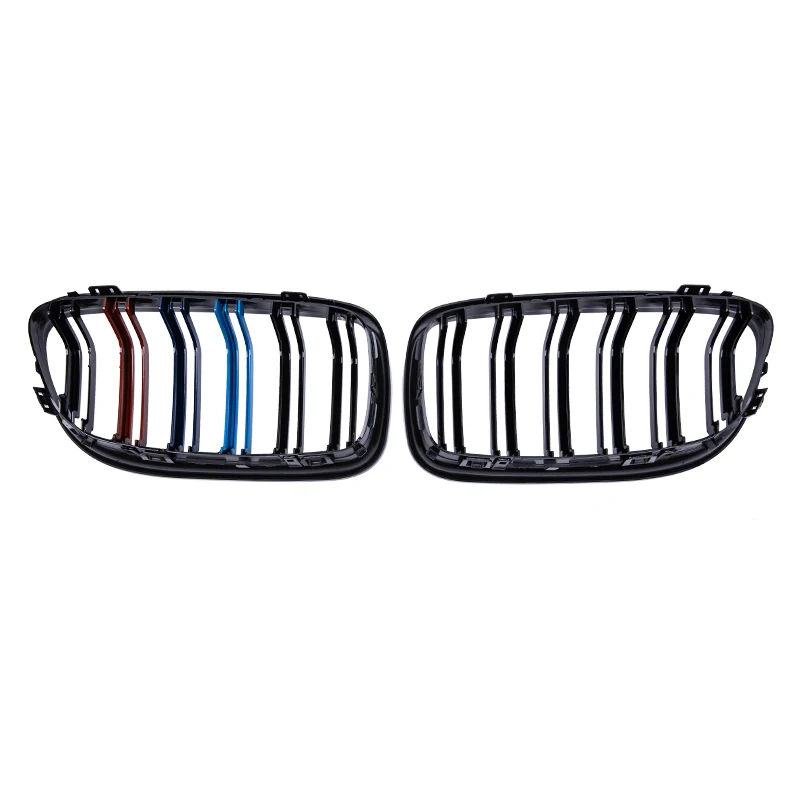 M Color Racing Grill Car Front Kidney Grilles Double Slat Grille For E90 E91 320i 325i 3 Series 2009-2012 Auto Accessories