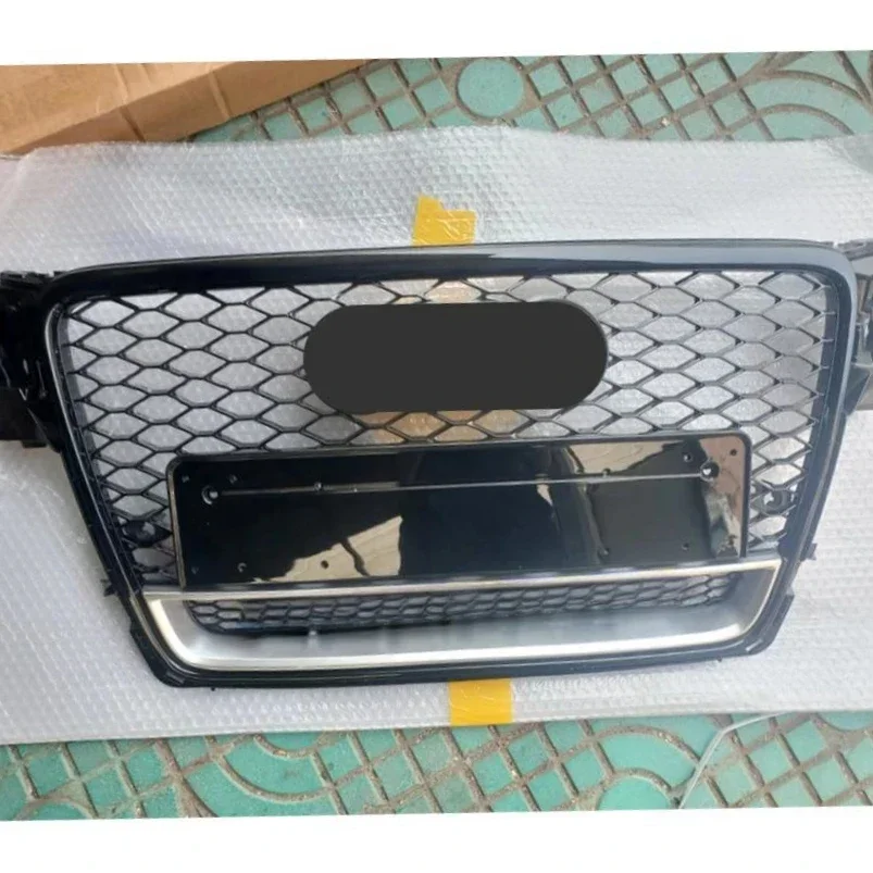 Front Sport Hex Mesh Honeycomb Hood Grill for Audi A4/S4 B8 2009 2010 2011 2012 for RS4 Style for Quattro Style