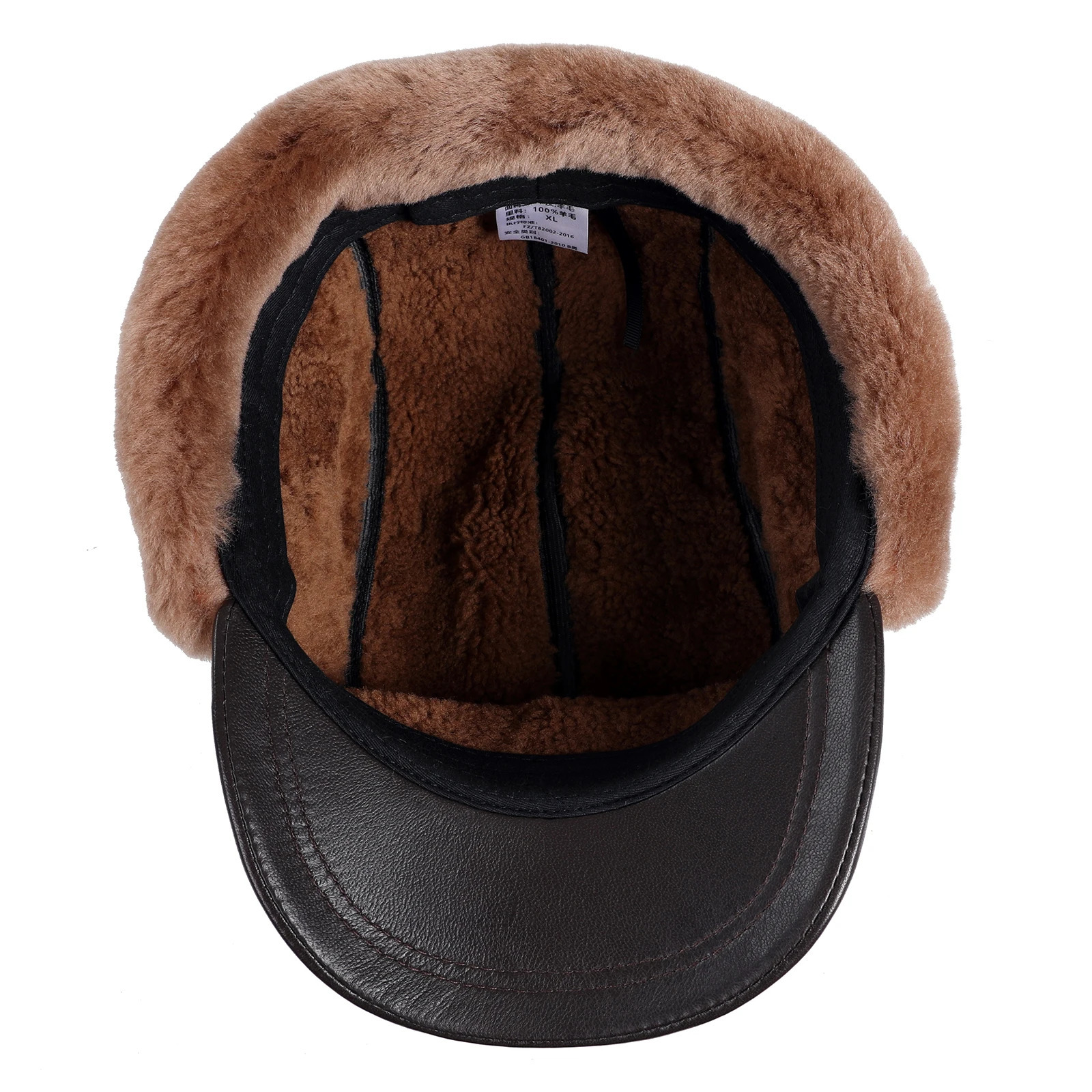 Neutral wool sheepskin pilot Russian Ushaka hunting hat leather hat winter fur hat ear pads soft and warm 241031