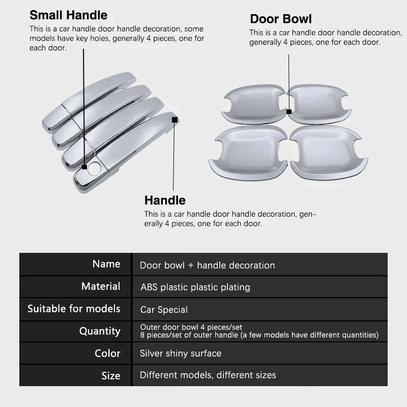 for Saturn Vue 2008 2009 2010 Opel Antara Chrome Door Handle Cover Car Accessories Rustproof Styling Decorate Protective Sticker