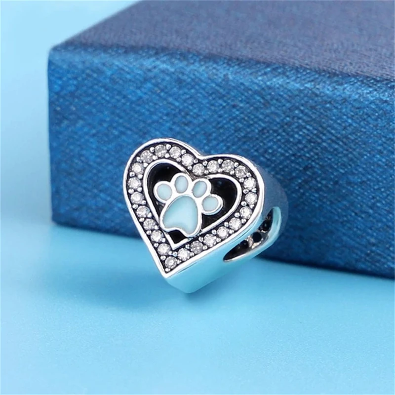 New Sterling Sier piranha flower paw Dangle Charm fit Pendant charms bracelet for women DIY Women Jewelry 5