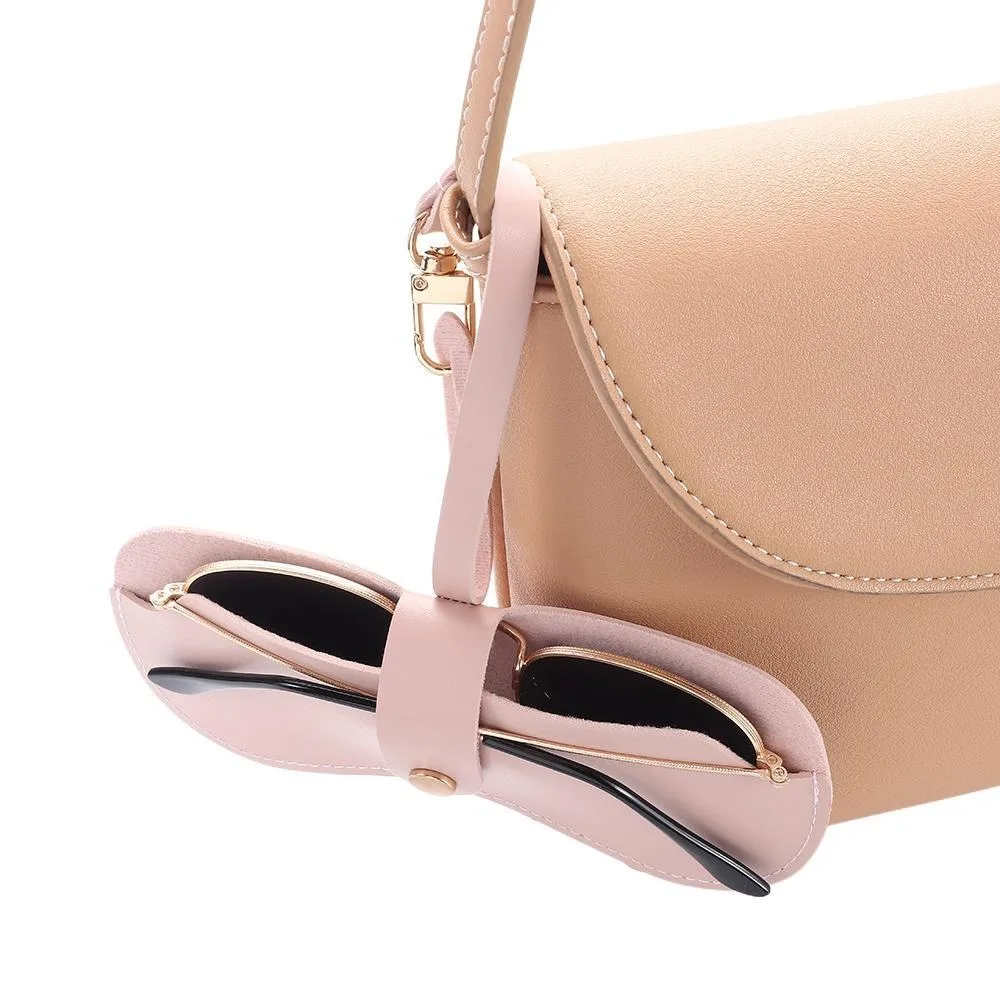 PU Leather Handmade Glasses Bag Sunglasses Case Portable Myopia Protector Simple Hanging Wrist Storage Box