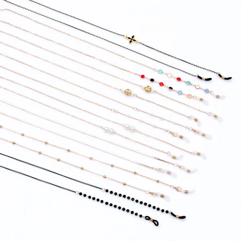 European and American Advanced Sense Glasses Chain Hanging Neck Anti-Slip Chain Hanging Rope Metal Glasses Chain