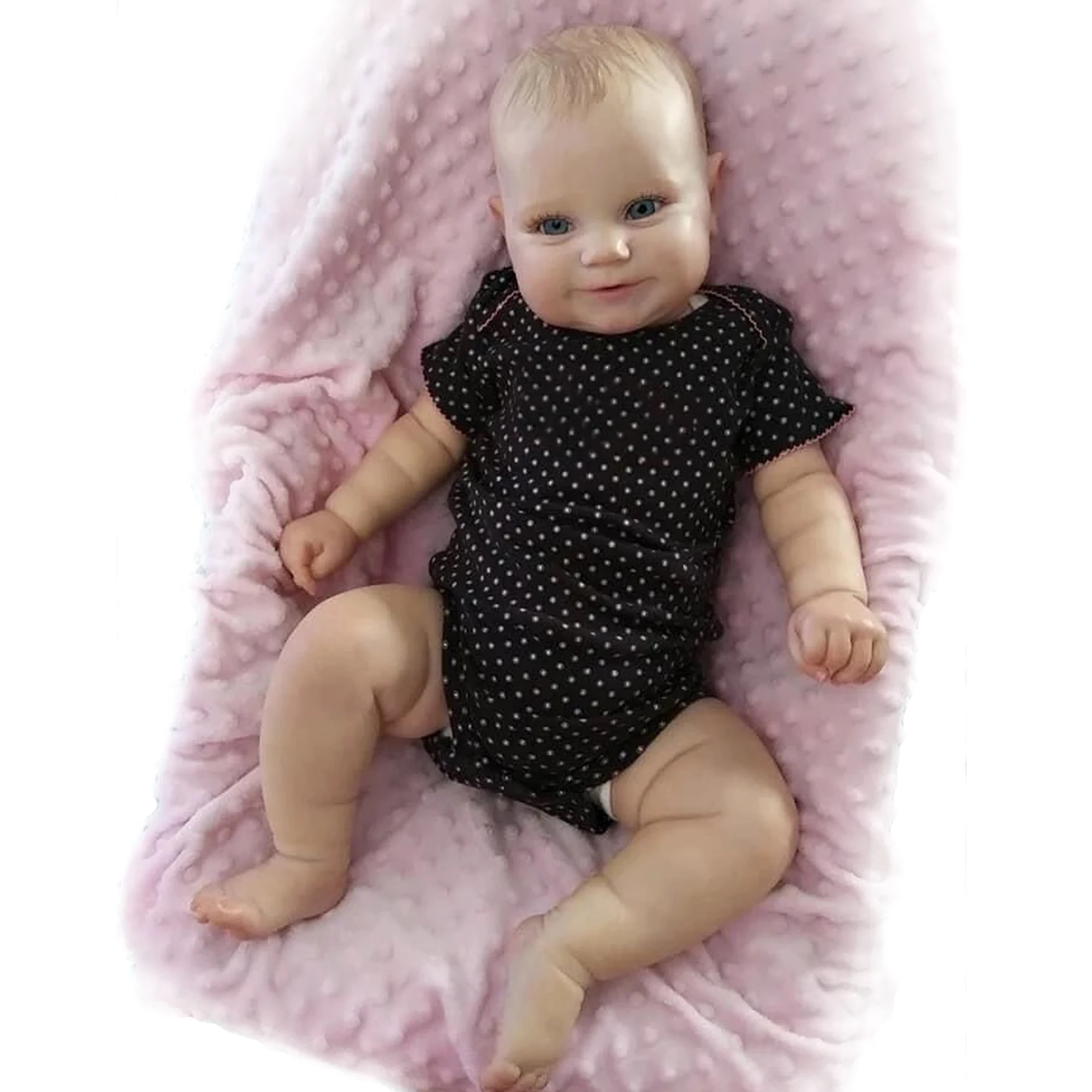 50cm Maddie Bebe Reborn Girl Whole Body Soft Silicone Vinyl Reborn Doll Handmade Soft Touch Feeling Lifelike Newborn Baby Girl