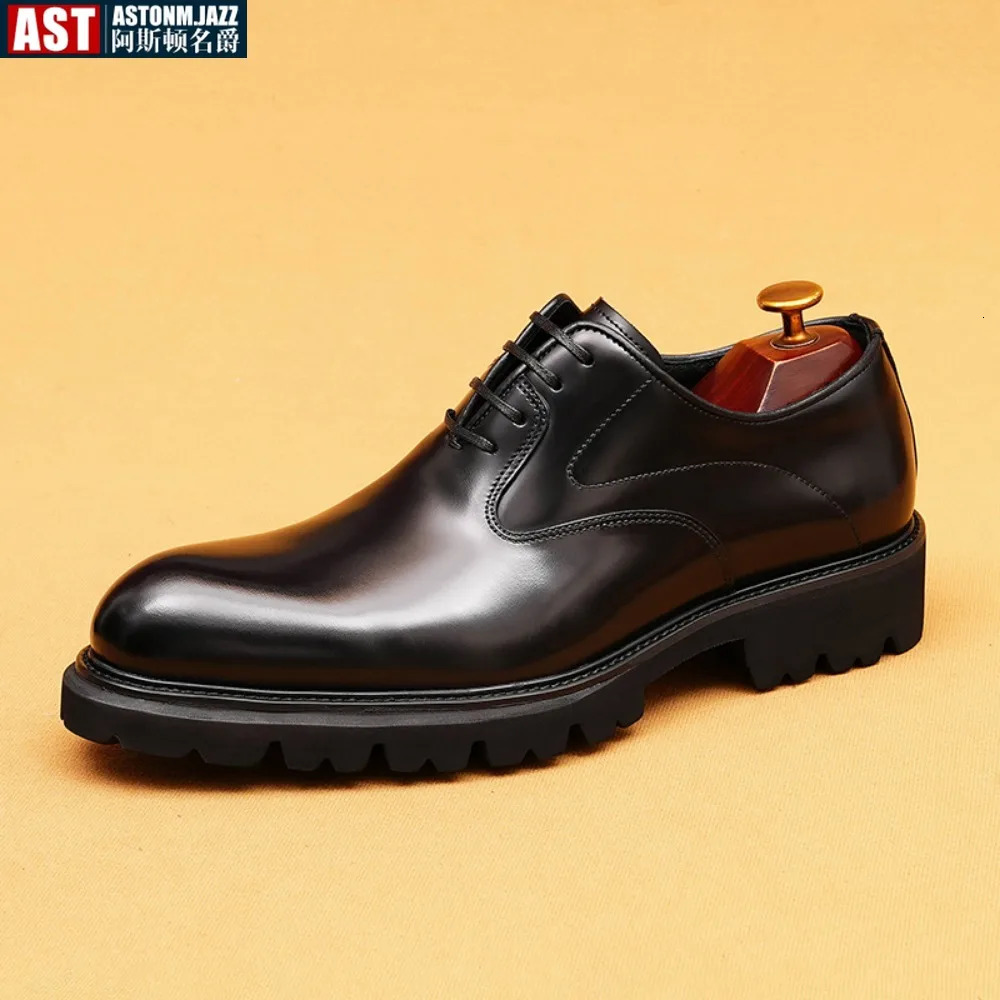 Italian mens formal shoes leather handmade high-quality comfortable elegant black wedding social Oxford shoes mens 241031