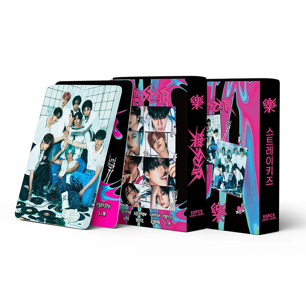 55Pcs/Set Kpop Stray Kids New Album 5-STAR Lomo Cards Straykids Photo Card Postcard HYUNJIN FELIX for Fans Gift