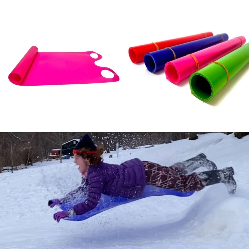Snow Slider Mat, Flexible Snow Sled Flying Carpets Roll up Sleds for Kids Lightweight Speed Snow Sledding Snowboard Sled