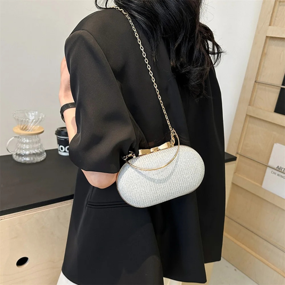 Womens Evening Bag Party Banquet Flash Bag Womens Wedding Clutch Handbag Shoulder Bag Chain Bolsas 241031