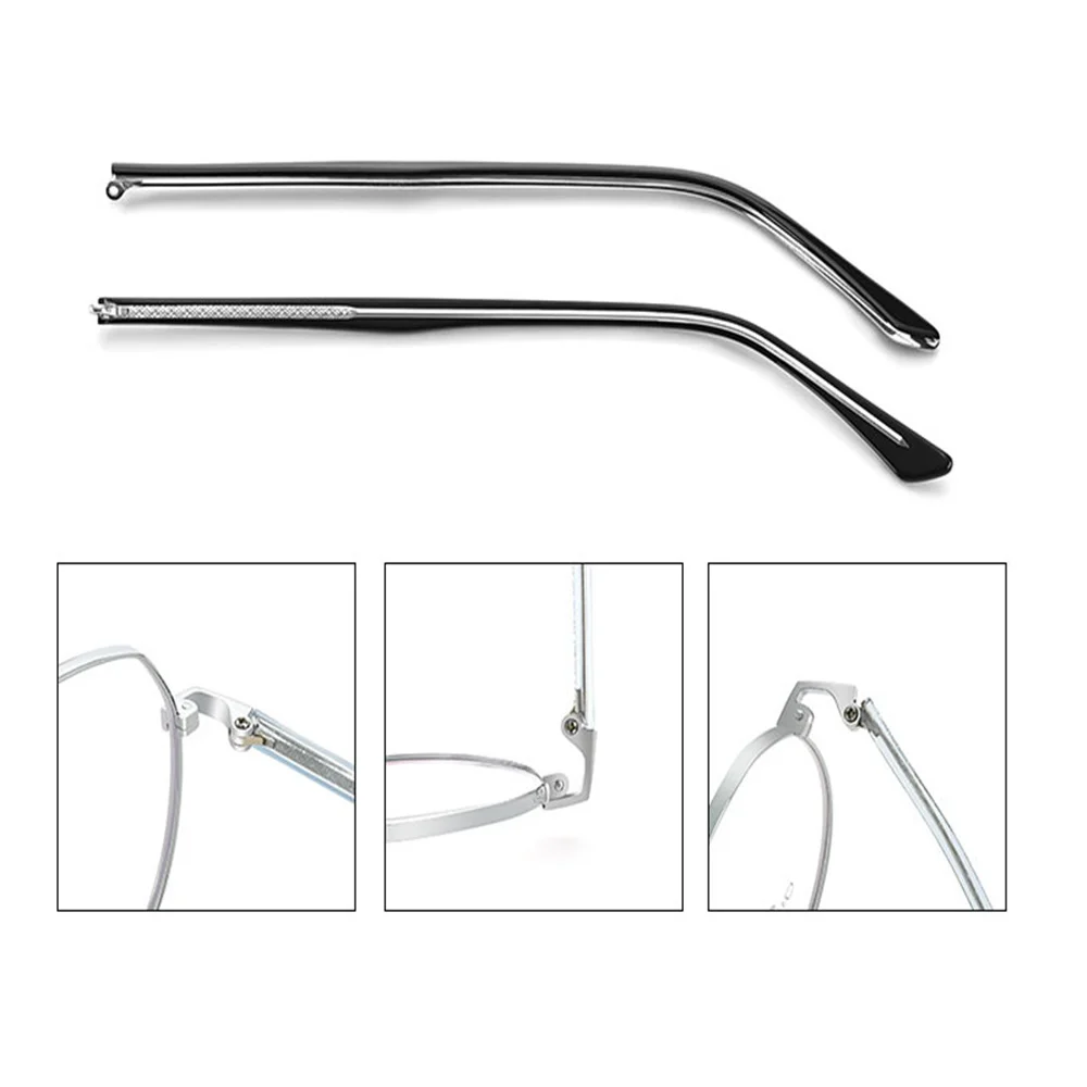 1 Pair Glasses Temples Replacement Metal Sunglasses Arm Eyeglasses Replacement Leg Eyewear Alloy Rod Repair Acces Hypoallergenic