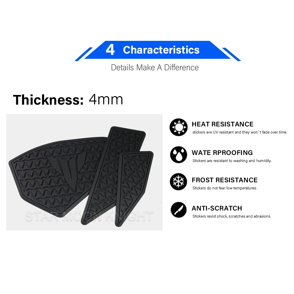 Motorcycle Sticker For Yamaha MT-03 MT-25 MT03 MT25 2020 2021 2022 MT 03 Non-slip Side Tank Pad Anti Scratch Decal Accessories