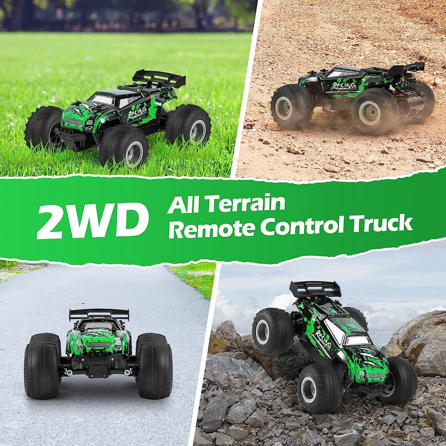 Remote Control RC Cars for Boys 25 KM/H Fast Car for Adults RTR 2WD Off Road Monster Truck with LED Lights Radio Toys Gifts Kids