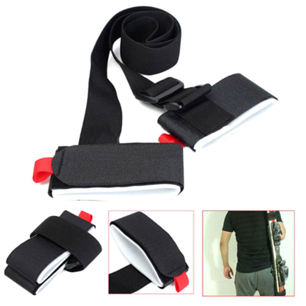 Ski and Pole Carrier Strap Adjustable Ski Strap & Pole Carrier Portable Snowboard Carrying Strap Skiing Accessories