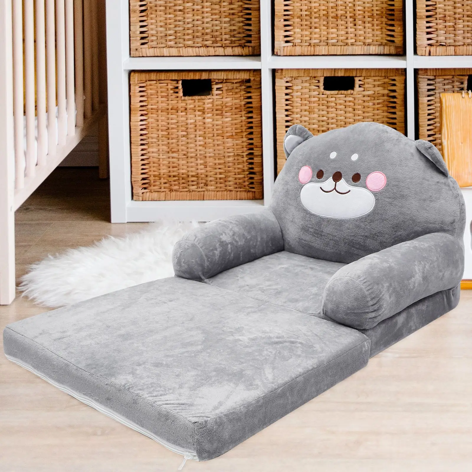 Elephant Shape Kids Seat Lovely Child Folding Sofa olding Children's Sofa Kid Plush Seat up For Baby Plush Sofa Baby Seat