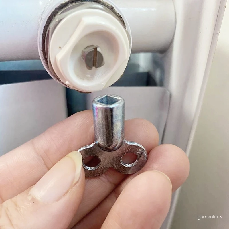 2pcs Radiator Valve Key Faucet Key Water Tap Plumbing Bleeder Key Aluminum Alloy Heater Wrench Air Vent Central Heating Tools