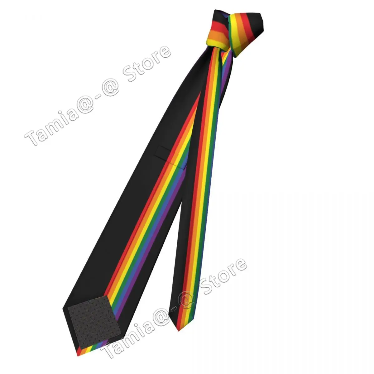 Rainbow Pride LGBT Necktie Men Women Slim Polyester 8 cm Wide Lgbtq Lesbian Queer Neck Tie Suits Accessories Cravat Wedding Gift