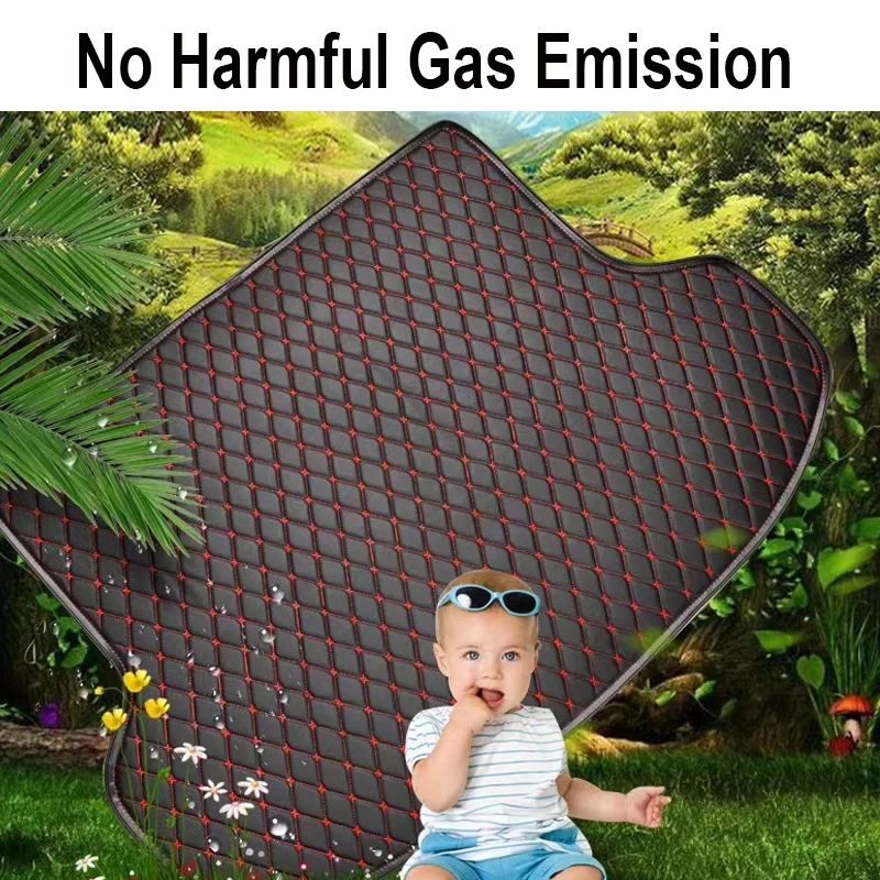 Car Rear Trunk Mats For Mitsubishi Outlander PHEV GN 2022 2023 2024 5seat Leather Car Trunk Storage Pad Car Accessorie Interior