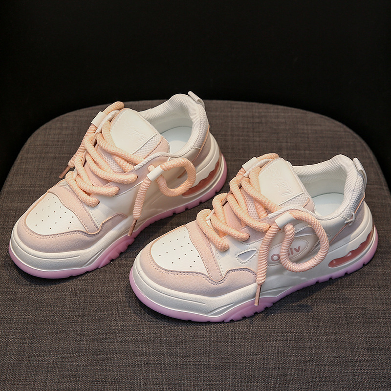 2025 Sneakers College Style Women Shoes Vulcanize Light Casual Designer Comfortable Lace-up Breathable