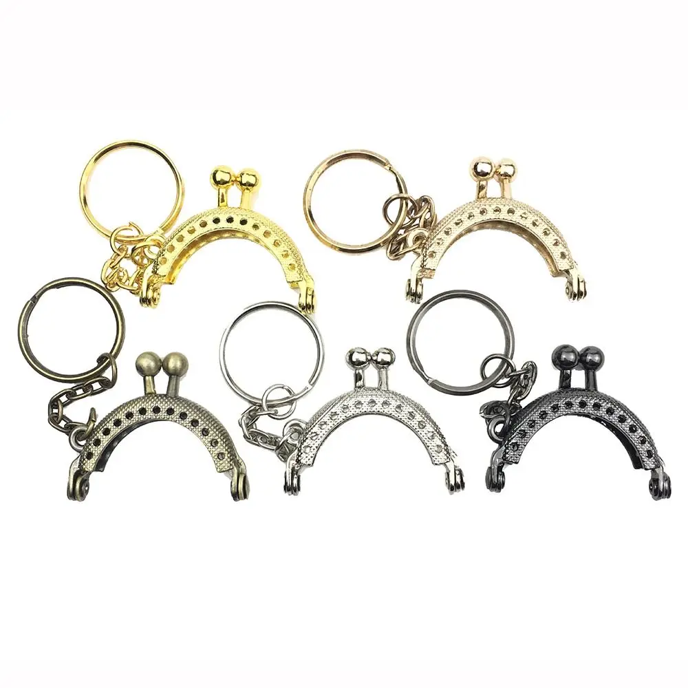 4cm Purse Vintage Mini Clasp Frame Bag Kiss Clasp Lock Metal Purse Frame for DIY Craft Purse Bag Making smile