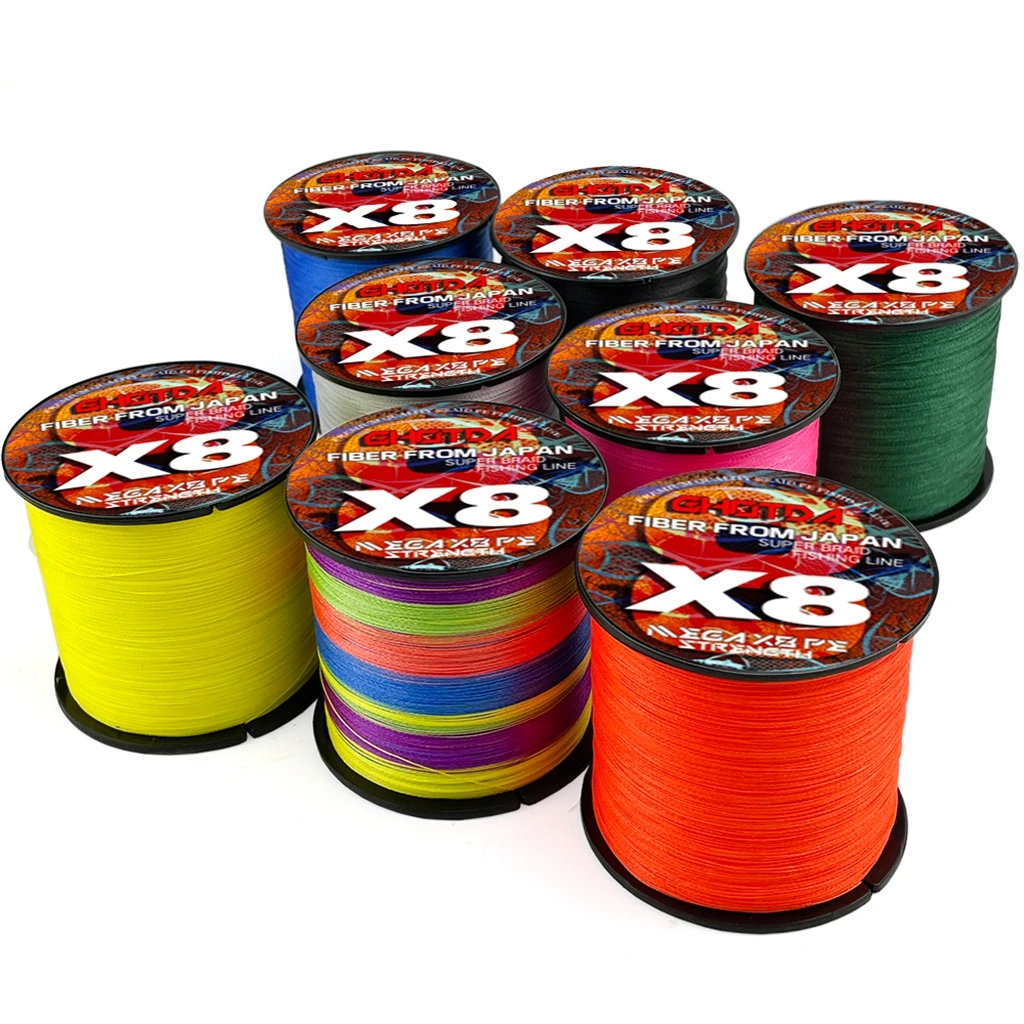 Premium Super X-wire X8 8 Strands Braided Fishing Line Seabass Leader Multifilament Lines 18-78LB Cord 0.14mm-0.5mm 300M-1000M