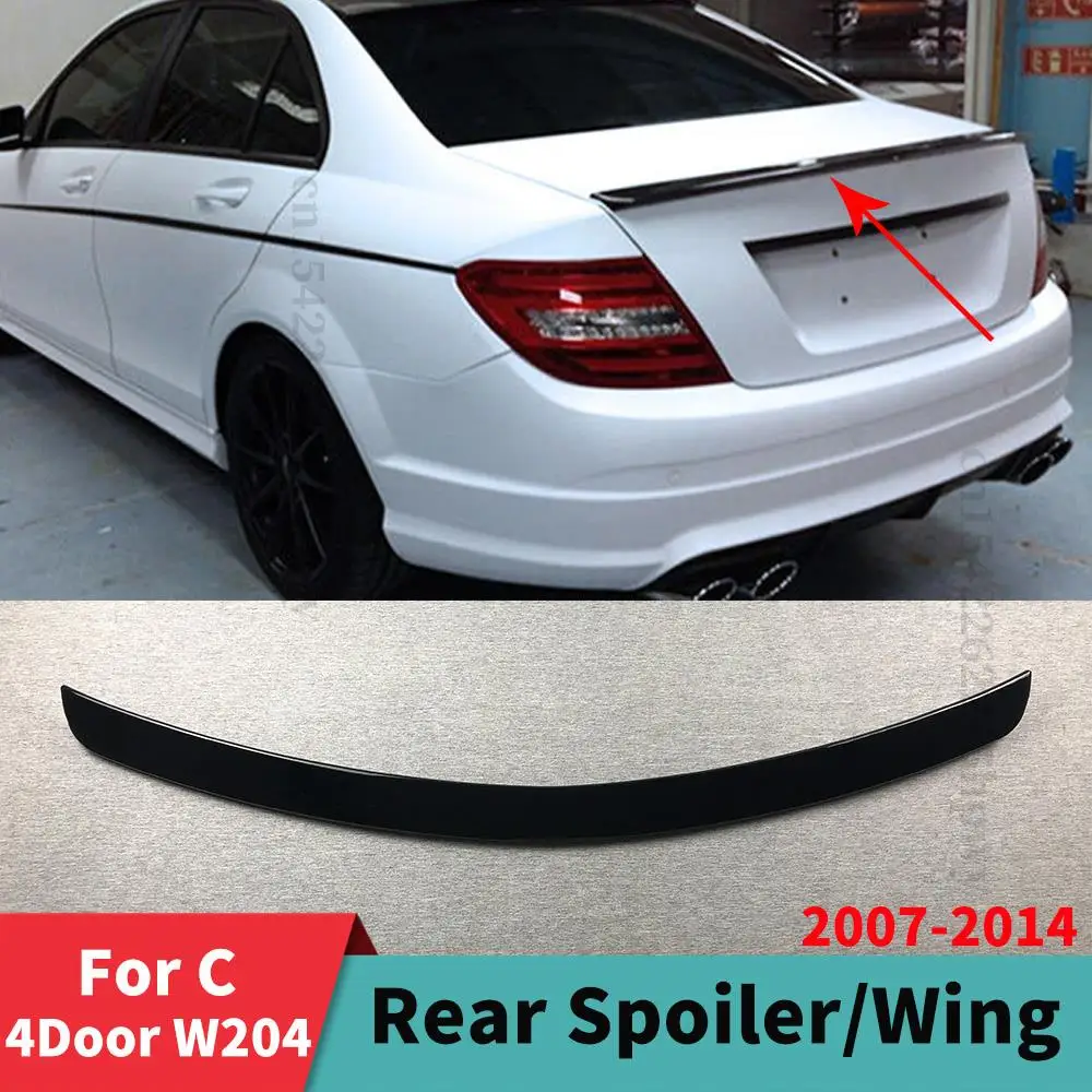 Exterior Part Rear Sport Spoiler Wing Styling Facelift For Mercedes Benz W204 C class 4 Door 2007-2014 C180 C200 C220 C260 C300