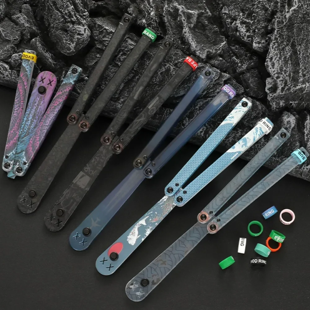 Butterfly Training Knife Training Butterfly Knife POM Plastic Material Balisong Flipper Trainer CNC Cutting No Edge Safe Outdoor