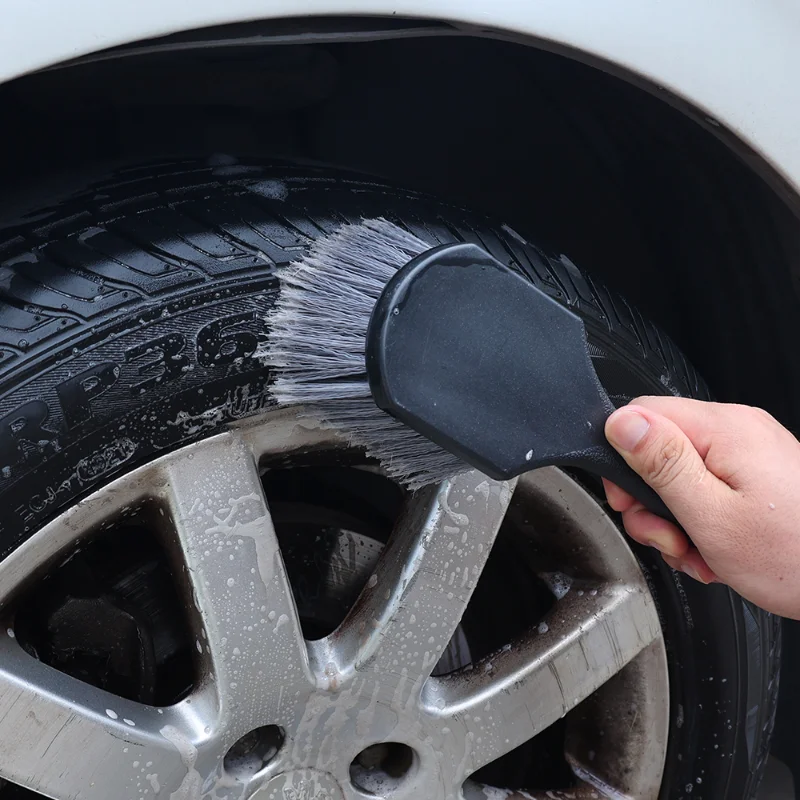 Car Wash Brushes Wheels Brush Non-Slip Handle Removes Dirt Cleaning Rims Spokes Auto Inner Fenders Wheel Barrel Car Accessories