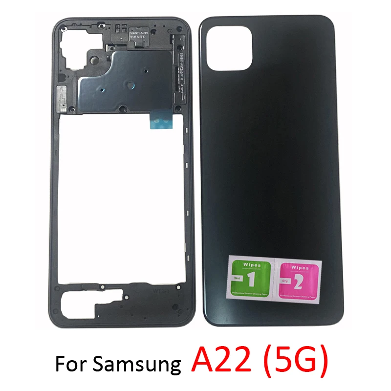 Phone Housing Back Cover For Samsung Galaxy A22 5G A226 A226B A226BR Original New Frame Rear Panel Case With Volume Button