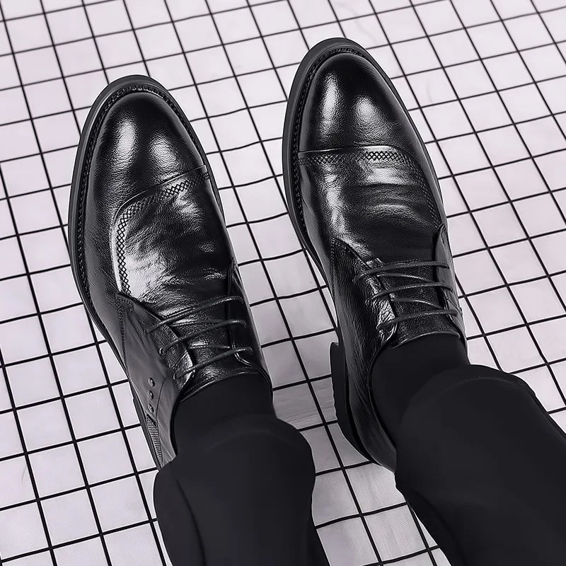 Mens shoes mens shoes mens shoes genuine leather business formal Oxford shoes mens high-quality leather Zapatos Hombre 241031