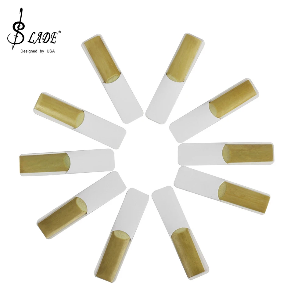 SLADE 10Pcs/Box Bb Tenor Sax Saxophone Reeds Strength 2.5 Saxophone Reed Professional Woodwind Instrument Parts Accessories