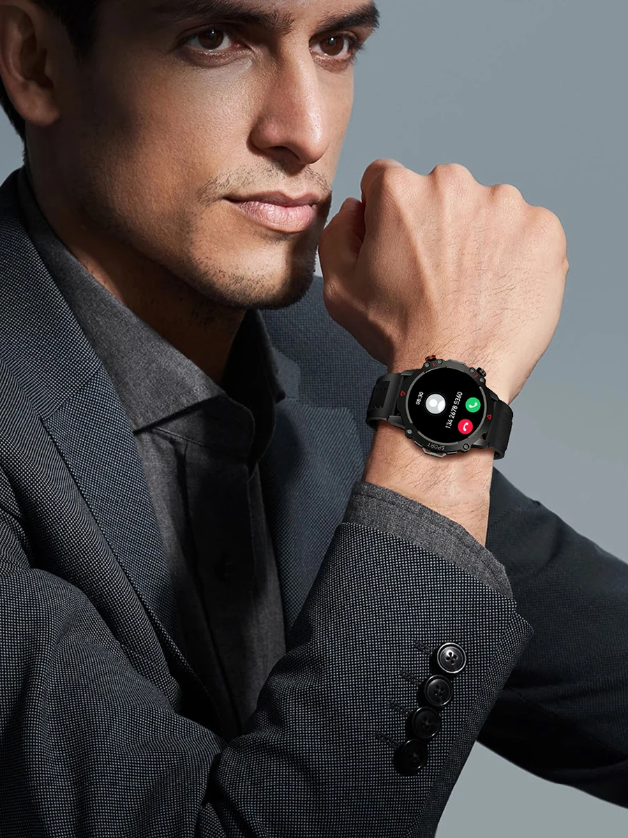 LEMFO AMOLED Smart Watch Men Bluetooth Call Smartwatch 2023 Sport Waterproof Outdoor 1.53 Inch 360*360 HD Screen 30 Days Standby