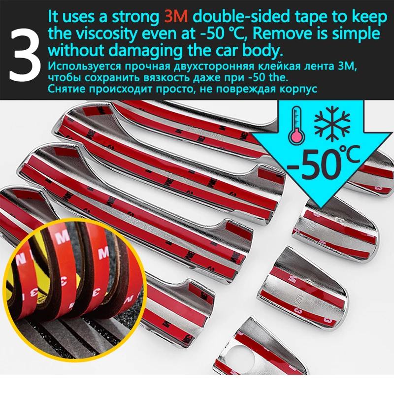 for Saturn Vue 2008 2009 2010 Opel Antara Chrome Door Handle Cover Car Accessories Rustproof Styling Decorate Protective Sticker