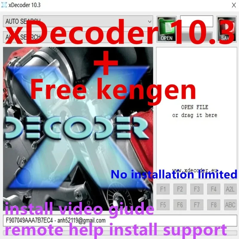XDecoder 10.3 with Free Keygen for Unlimited Users Life Time License Full Activated Car Repair Tool Diagnostic Tools