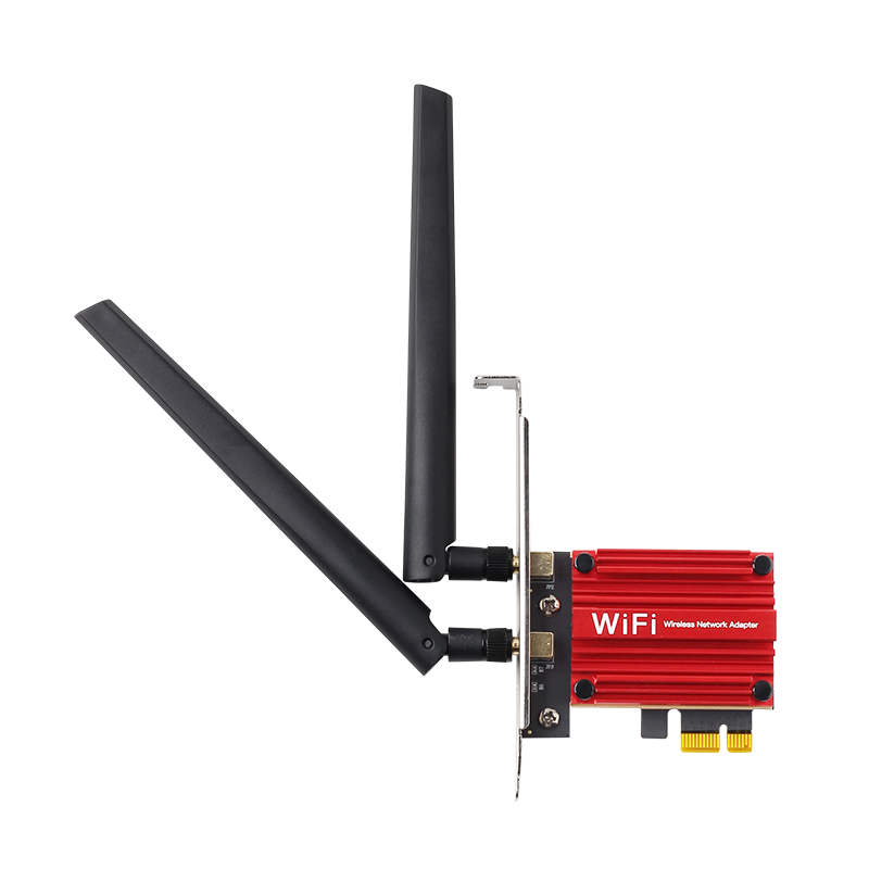Wifi Adapter Converter M.2 NGFF To PCI-E WiFi Bluetooth Card With 6DB Antenna Intel AX210 M.2 Interface Network Card Universal