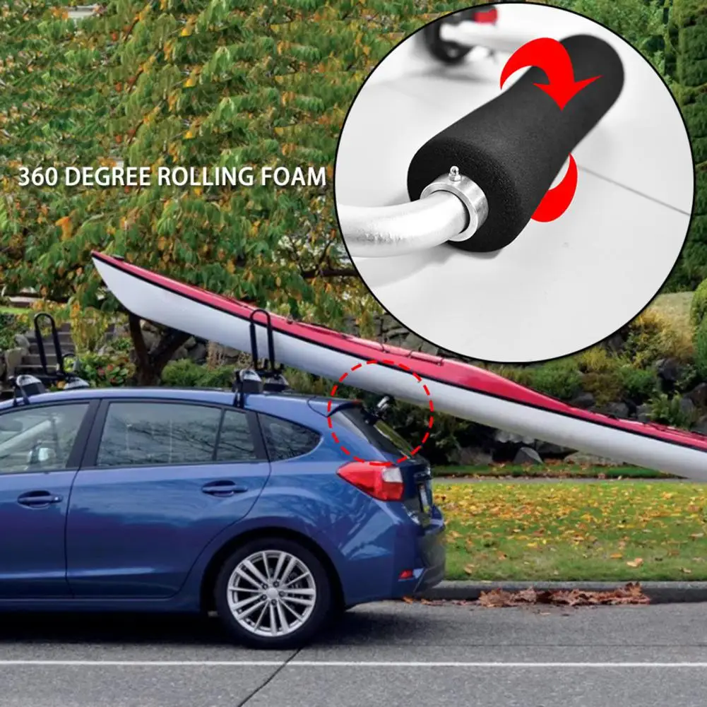 1 Set Universal Kayak Roller Three-gear Adjustable Height Not Easy to Fall Off Easy Using Kayak Mount Carrier Mounting Equipment
