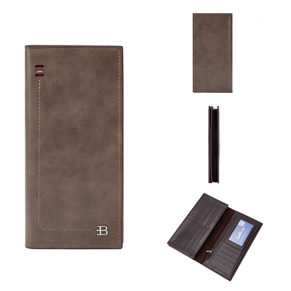 Men's new designer Baellerry multi card zipper minimalist wallet anti-theft brush handbag
