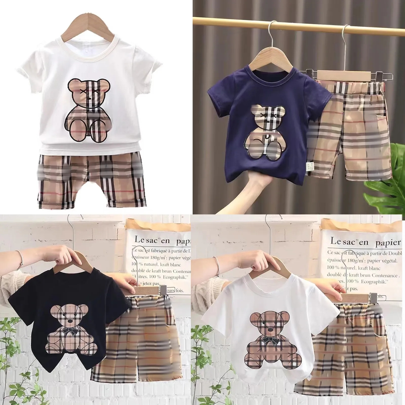 Infant Designer Baby Clothes Set T-Shirt Shorts Toddler Casual Clothing Kids Tracksuit Children Boys Cartoon 2Pcs set