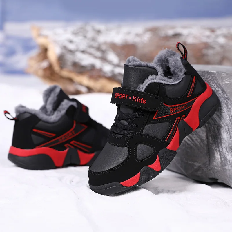 Winter Children Sneakers Warm Lightweight Kids Sports Shoes Outdoor Anti-Slip Running Shoes Casual Boys Girls Tennis Fashion