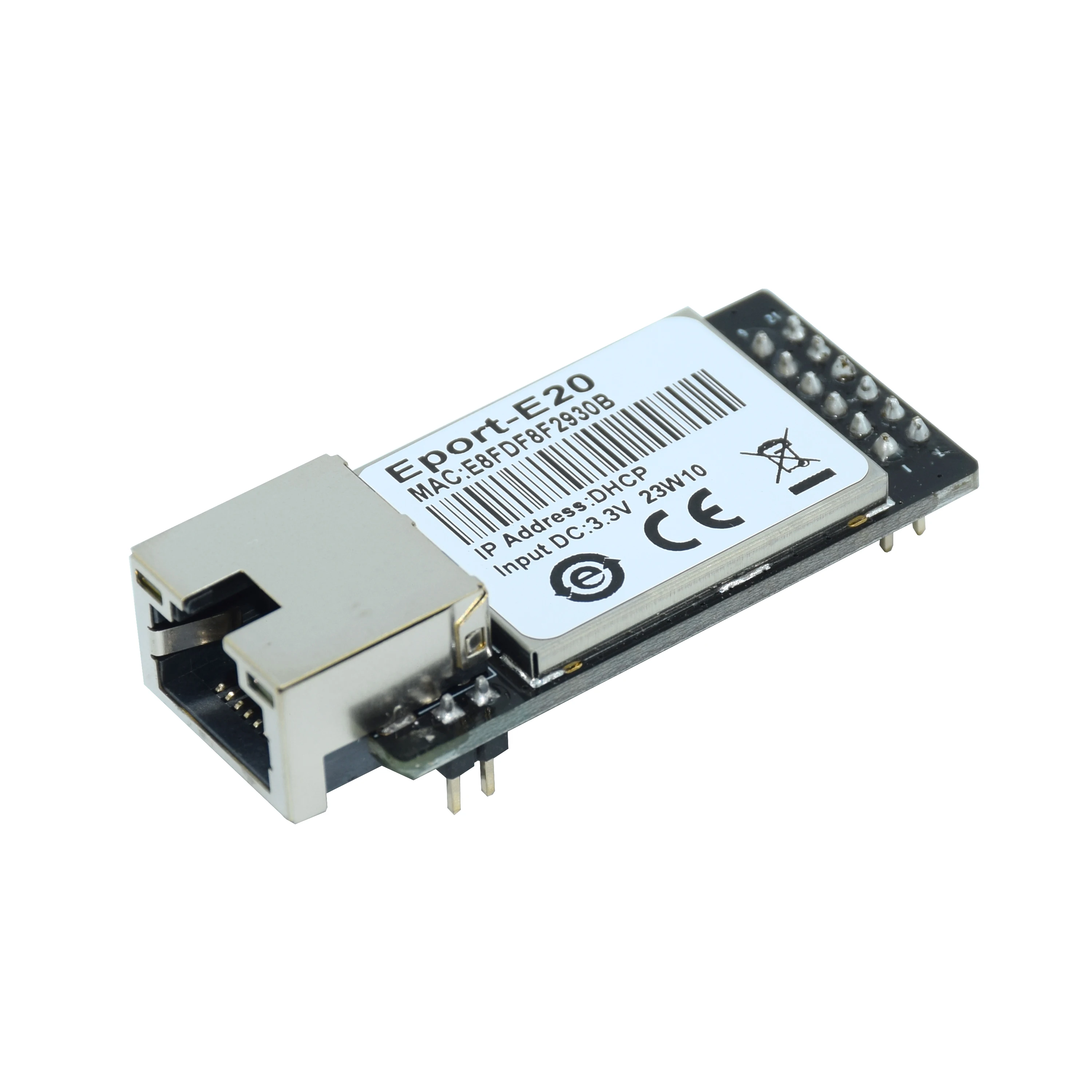 Eport-E20 Network Server Port 3.3v TTL Serial To Ethernet Embedded Module IOT Device Support DHCP TCP IP Telnet Modbus TCP