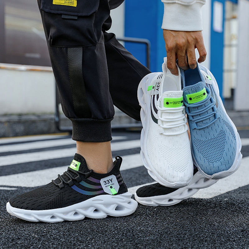 Men's Breathable Running Male Light Non-slip Classic Sports Casual White Shoes Women Couple Mesh Sneakers Tenis Masculino a845d