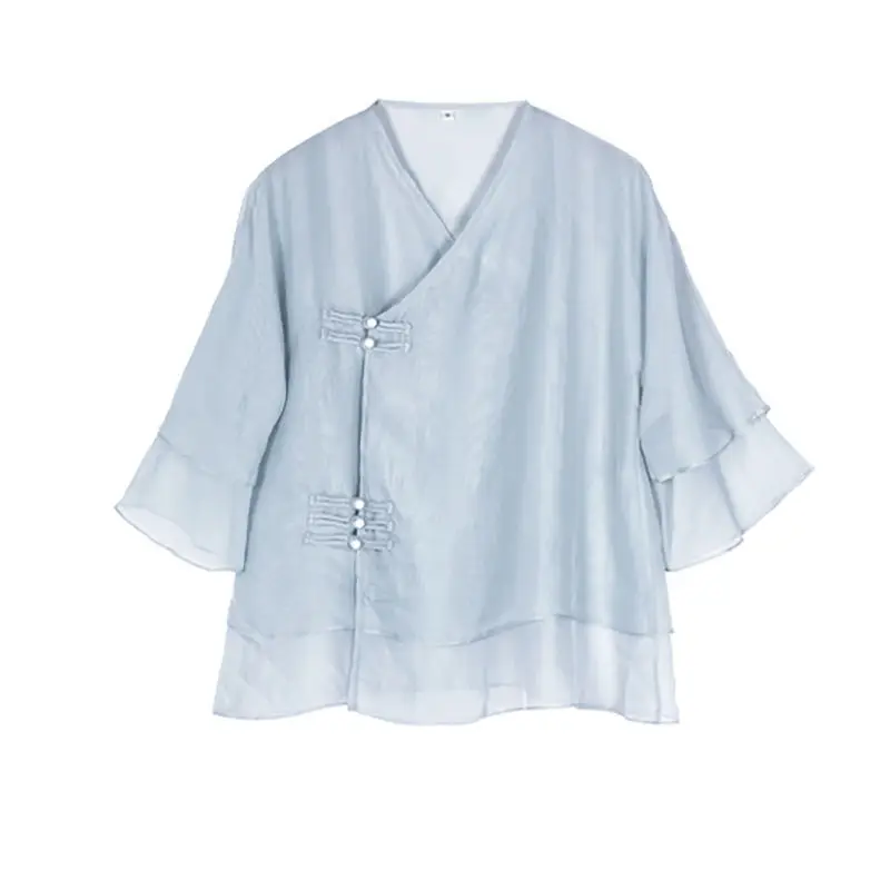 Improved Retro Hanfu Summer Skirt Women's Suit Cheongsam Chinese Zen Tea Clothes Fairy Chinese Suit Women Chinese Traditional