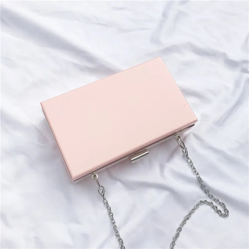 Bella Joy Acrylic Transparent Clutch Chain Box Womens Shoulder Bag Hard Day Clutch Bag Wedding Party Evening Wallet 5 241031