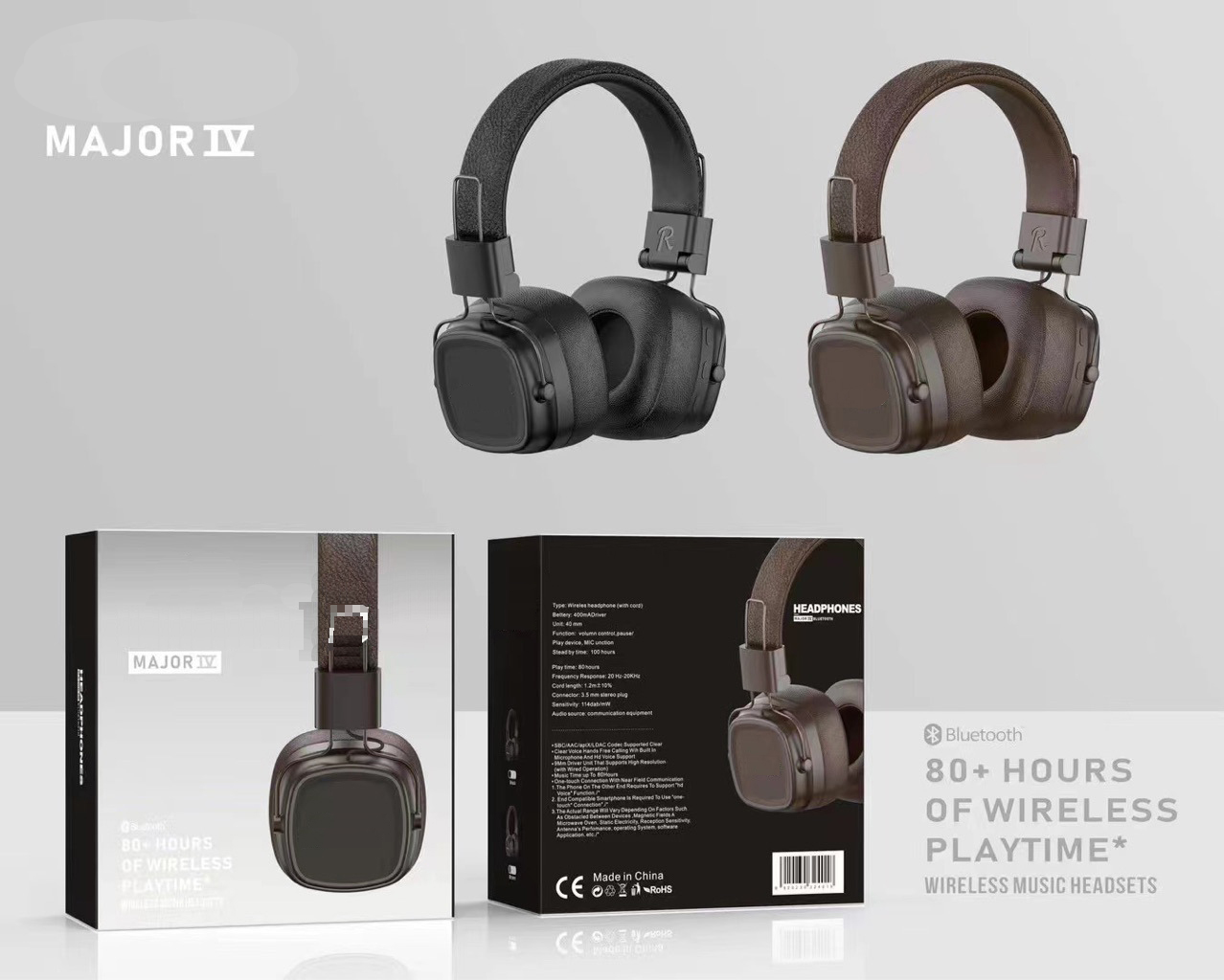 Bluetooth headsets use third - or fourth-generation noise-cancelling wireless Bluetooth headsets