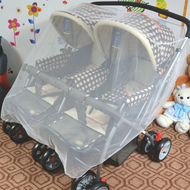 Insect Netting for Pushchair Twin Stroller Fine Mesh Cover Carseat Mosquito Net