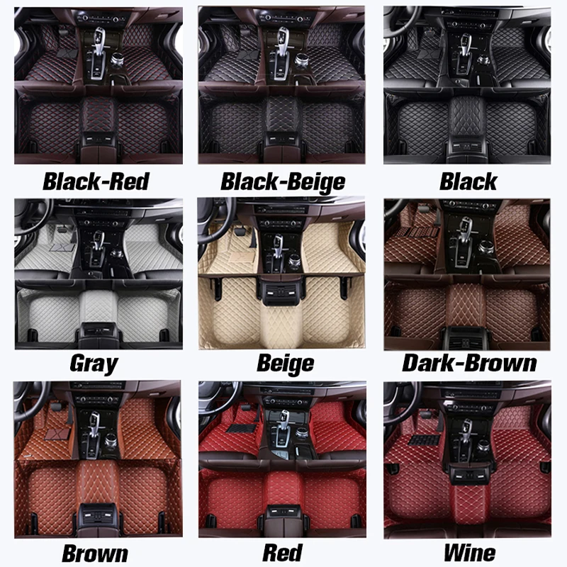 Car Floor Mats For Peugeot 301 2014 2015 2016 2017 2018 Custom Auto Foot Pads Automobile Carpet Cover Interior Accessories