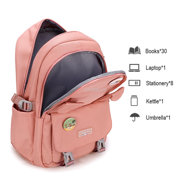 Teen Girls Casual School Backpack Schoolbag High Middle School Book Bags Daypack Women Daily Travel Laptop Bag Mochila Feminina