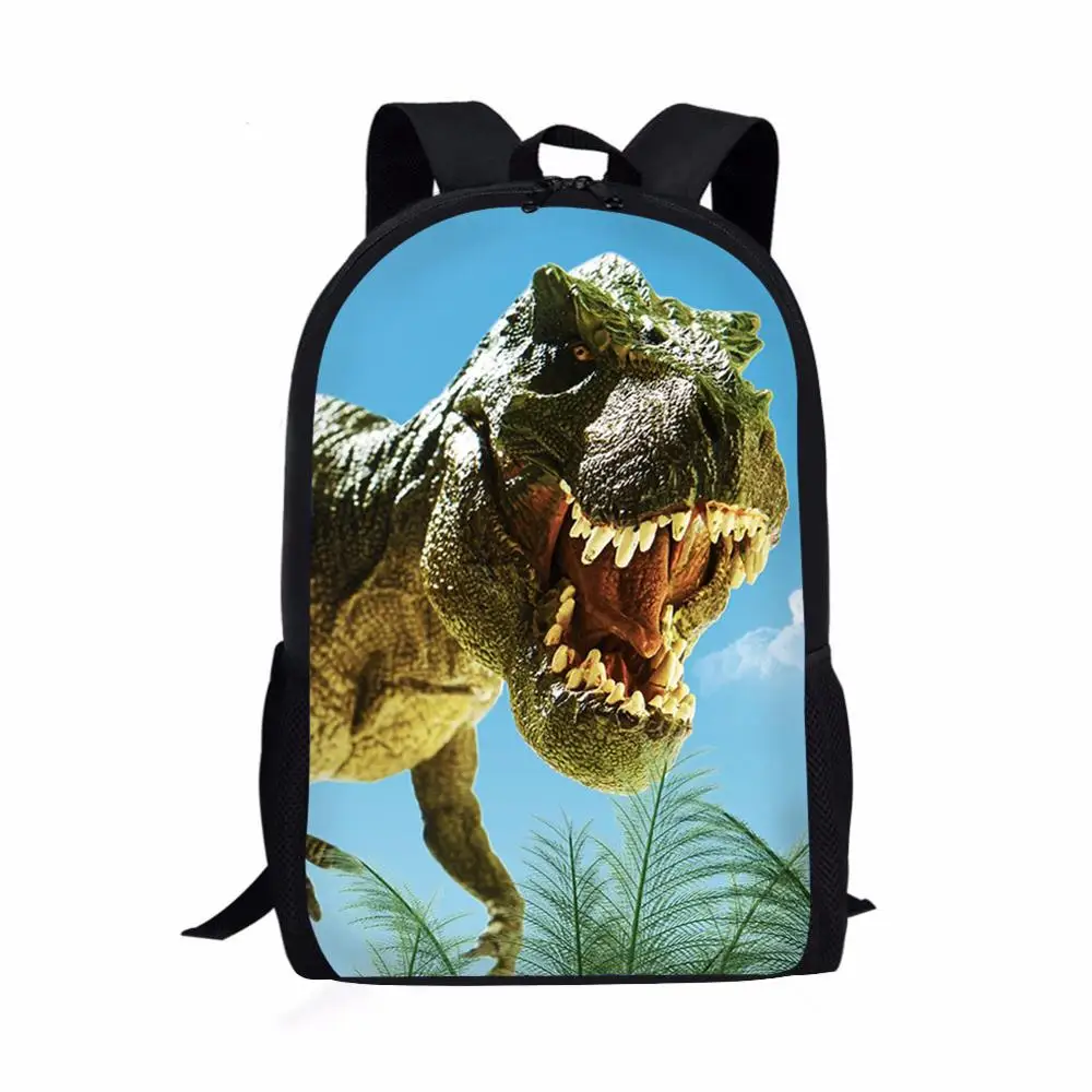Cool Dinosaur World 3D Print School Backpack for Teenagers Boys Girls Kids Bookbag Children Middle Student School Bag 16 Inches